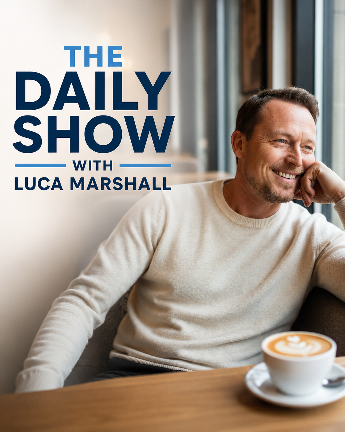 Luca Marshall presenting The Daily Show